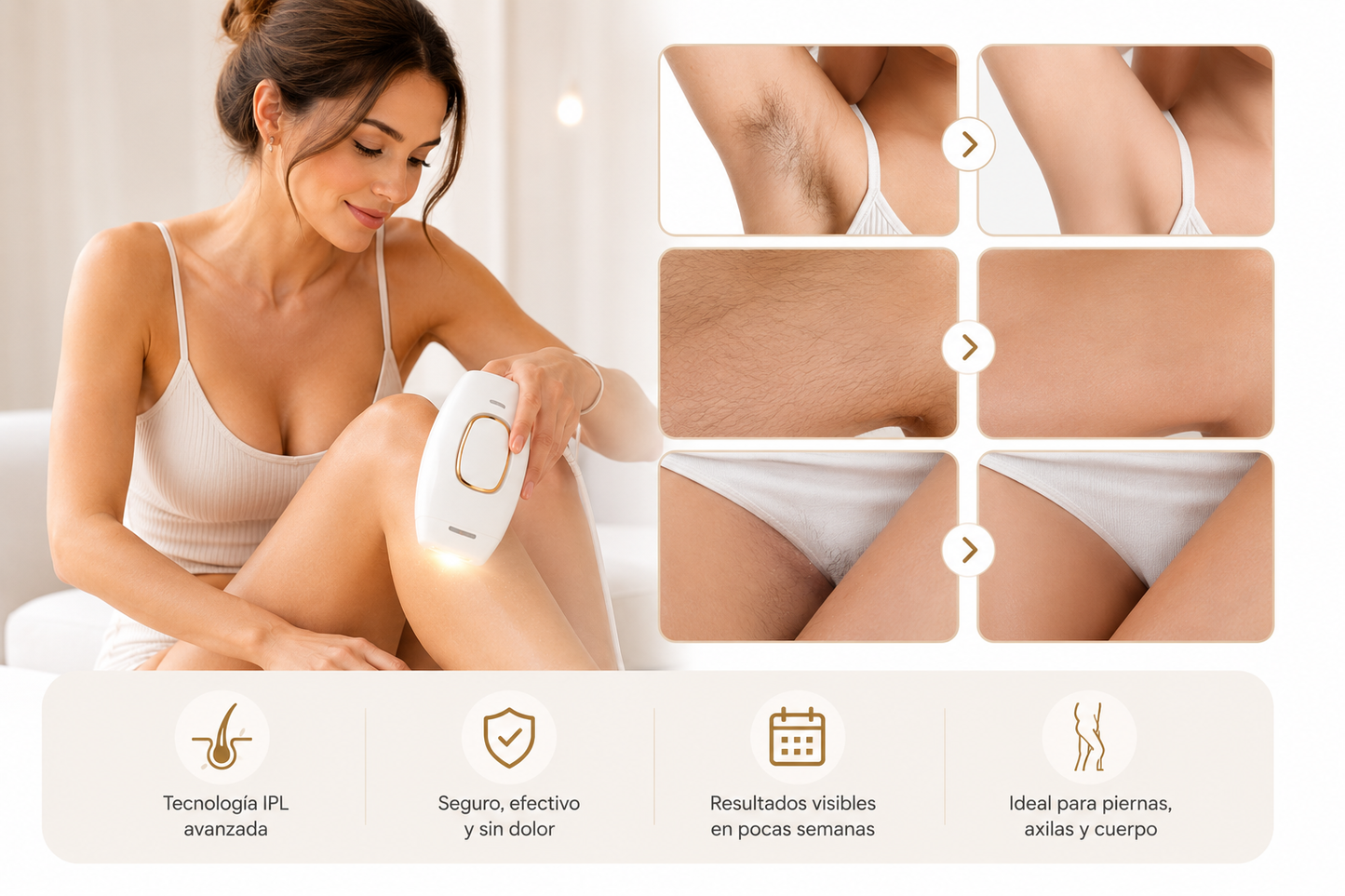 SilkGlow Pro Depilador IPL Profesional en Casa